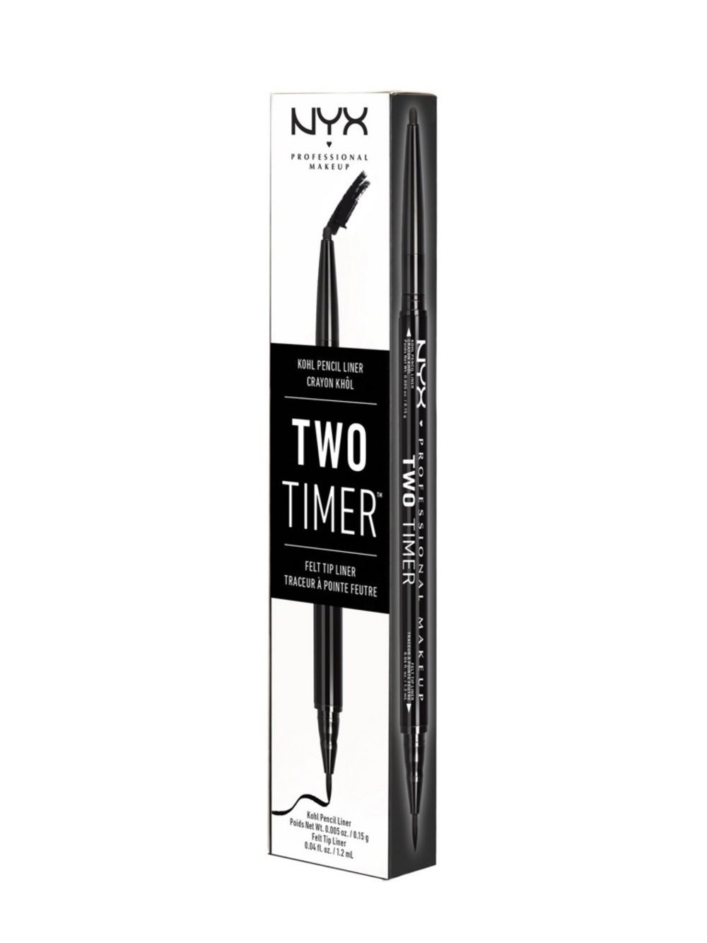 NYX Two Timer felt tip  Dual-Ended Eyeliner – NIB